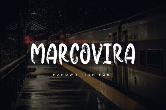 Marcovira: The Brushed Display Font for Creative Projects