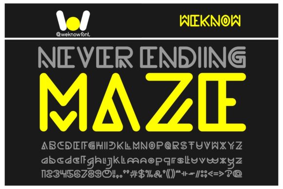 Never Ending Maze: The Geometric Display Font That Defines Bold Brand Identity